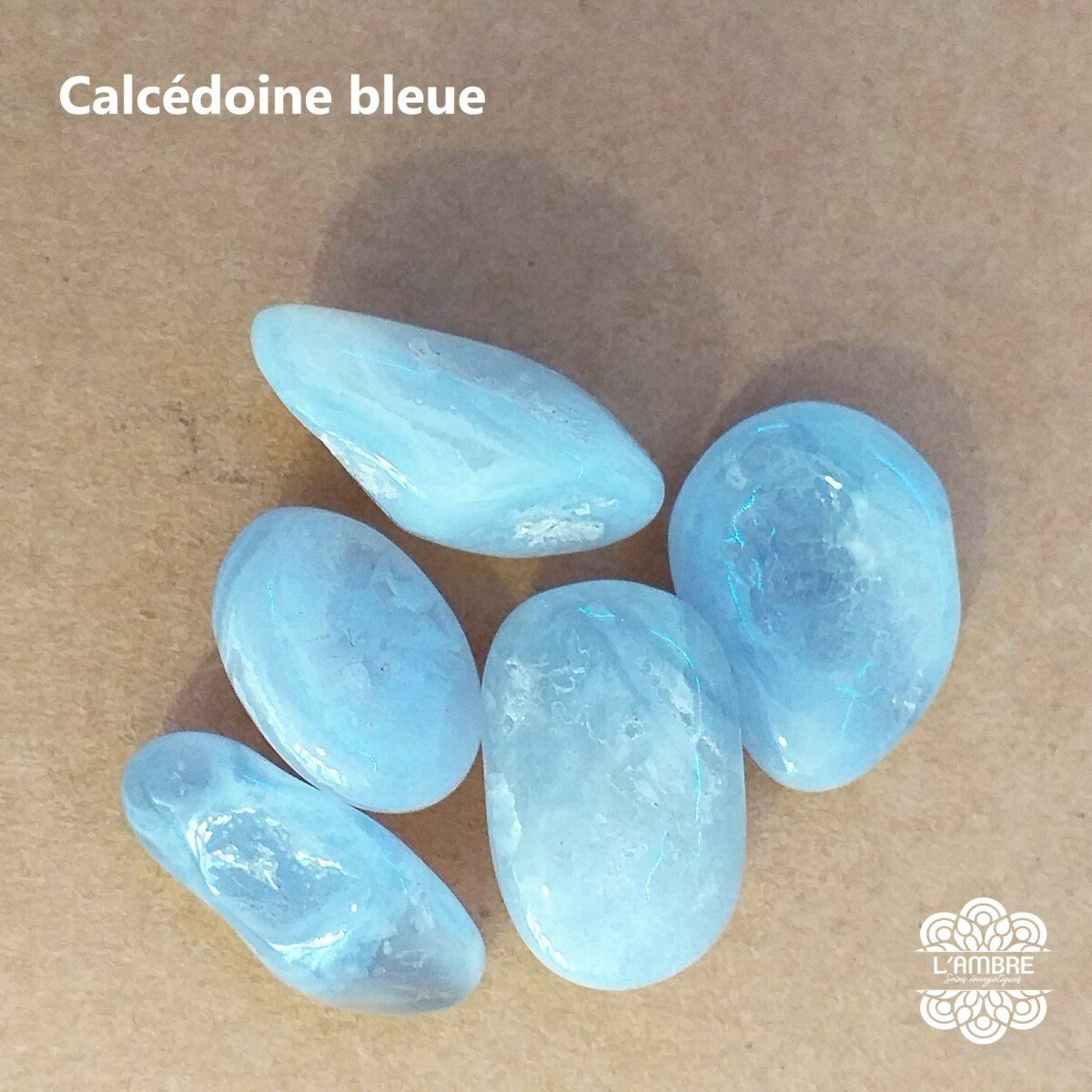 Pierre roulée_Calcédoine bleue